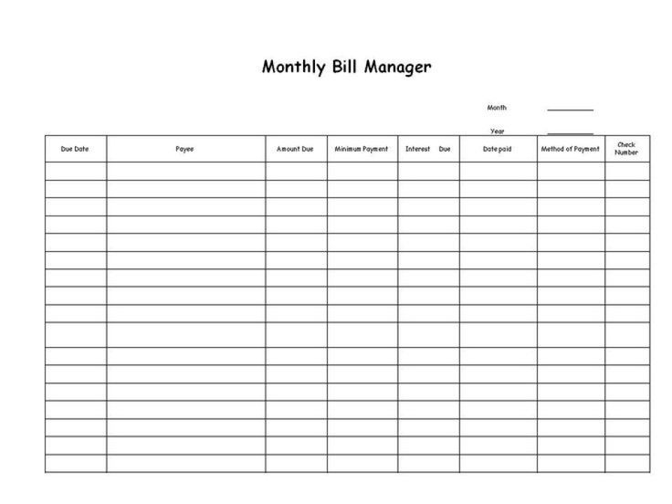 free household budget template for mac